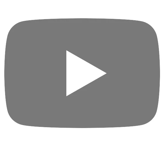 Grey YouTube logo featuring a white play button inside a rounded rectangle. Link to the GHGA YouTube channel.